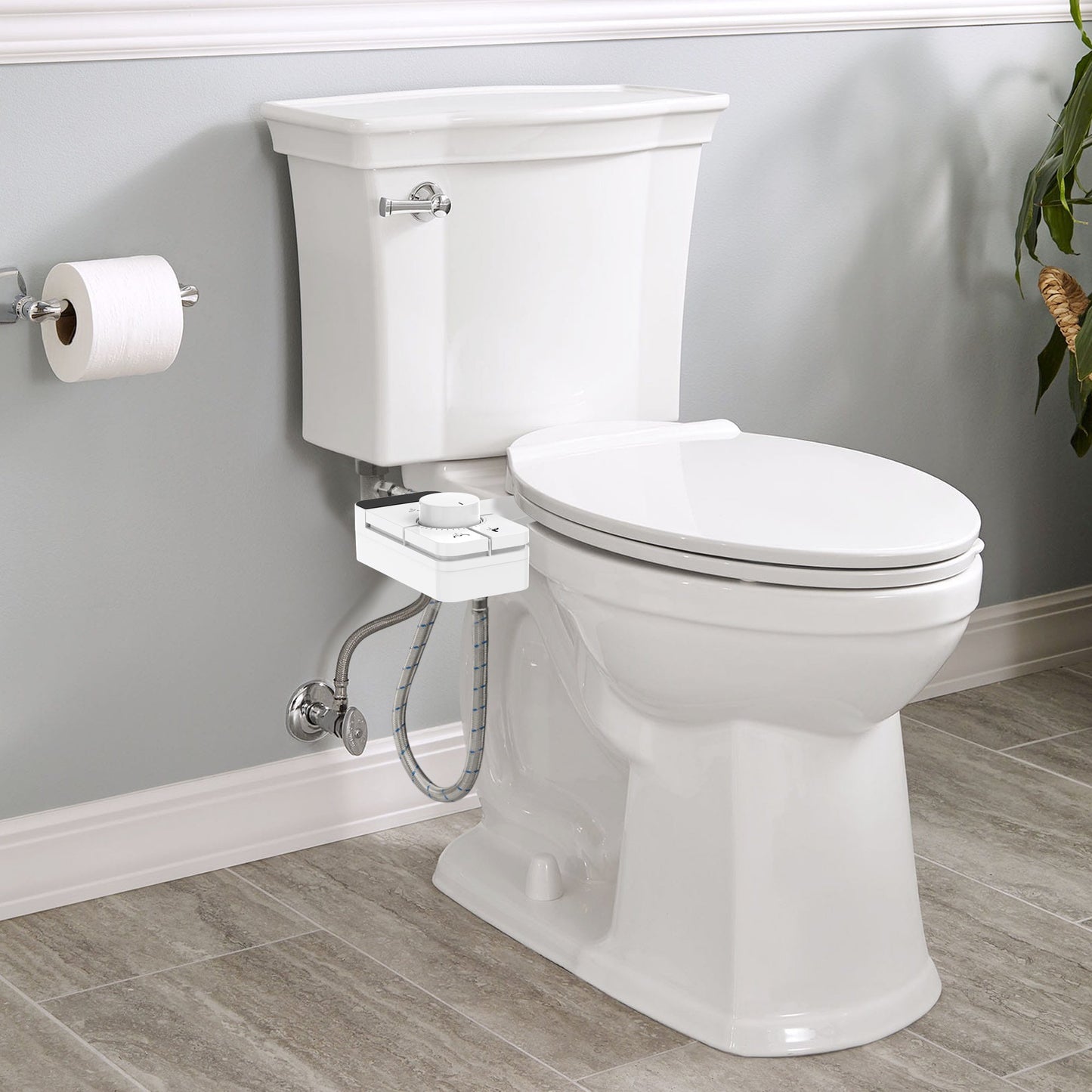 Bidet Attachment for Toilet Self Cleaning Dual Nozzles, Adjustable Water Pressure, Feminine & Rear Wash, Non-Electric Fresh Water Bidet Toilet Seat Attachment B021