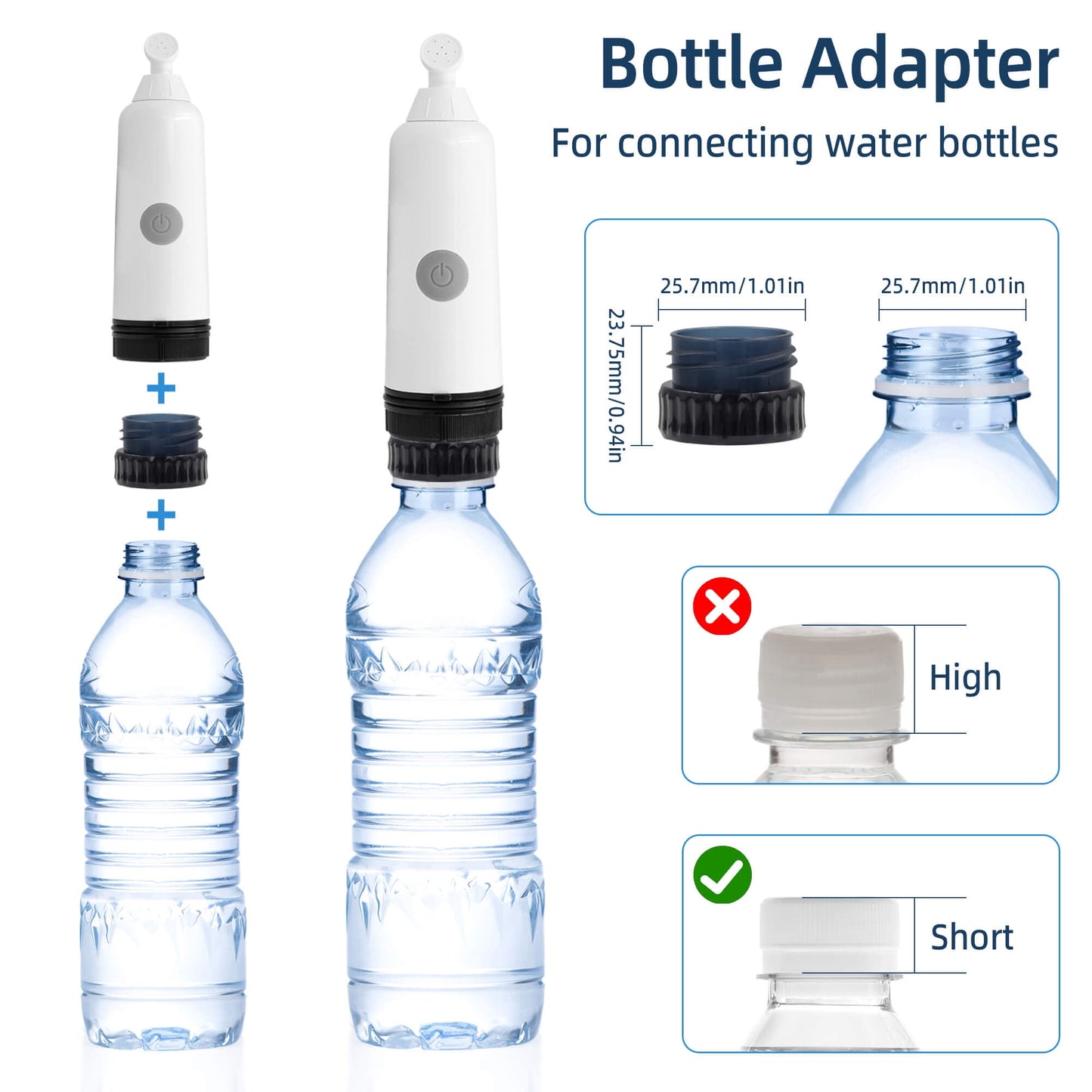 CreWear Portable Bidet for Travel, 280ML Large Capacity Rechargeable Handheld Personal Travel Bidet for Women Men Cleaning, Black