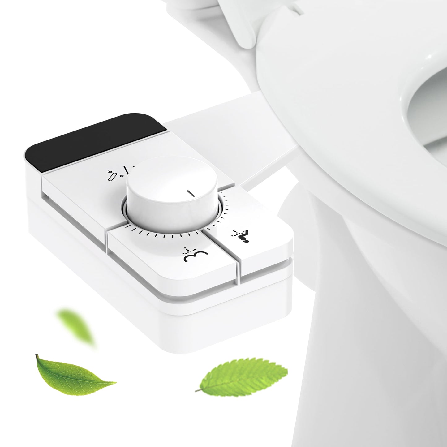 Bidet Attachment for Toilet Self Cleaning Dual Nozzles, Adjustable Water Pressure, Feminine & Rear Wash, Non-Electric Fresh Water Bidet Toilet Seat Attachment B021