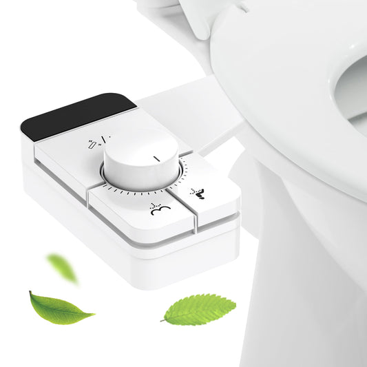 Bidet Attachment for Toilet Self Cleaning Dual Nozzles, Adjustable Water Pressure, Feminine & Rear Wash, Non-Electric Fresh Water Bidet Toilet Seat Attachment B021