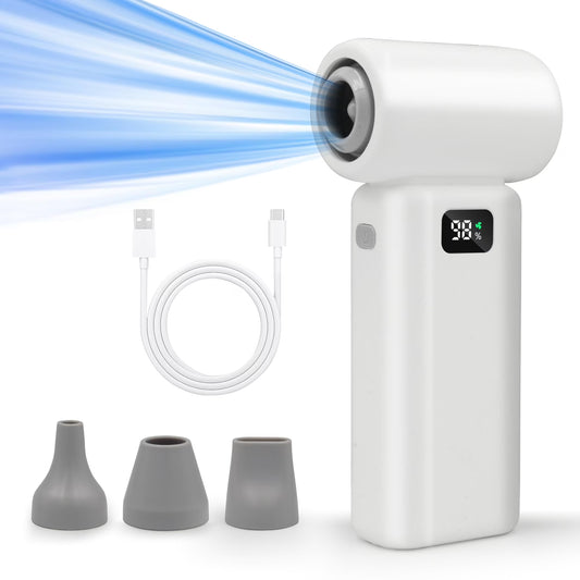 CreWear Electric Air Duster - 100,000 RPM Cordless Air Duster with 6 Adjustable Speeds, Rechargeable & Compact Dust Blower for Computer, Keyboard, Car, Outdoor & Home Use