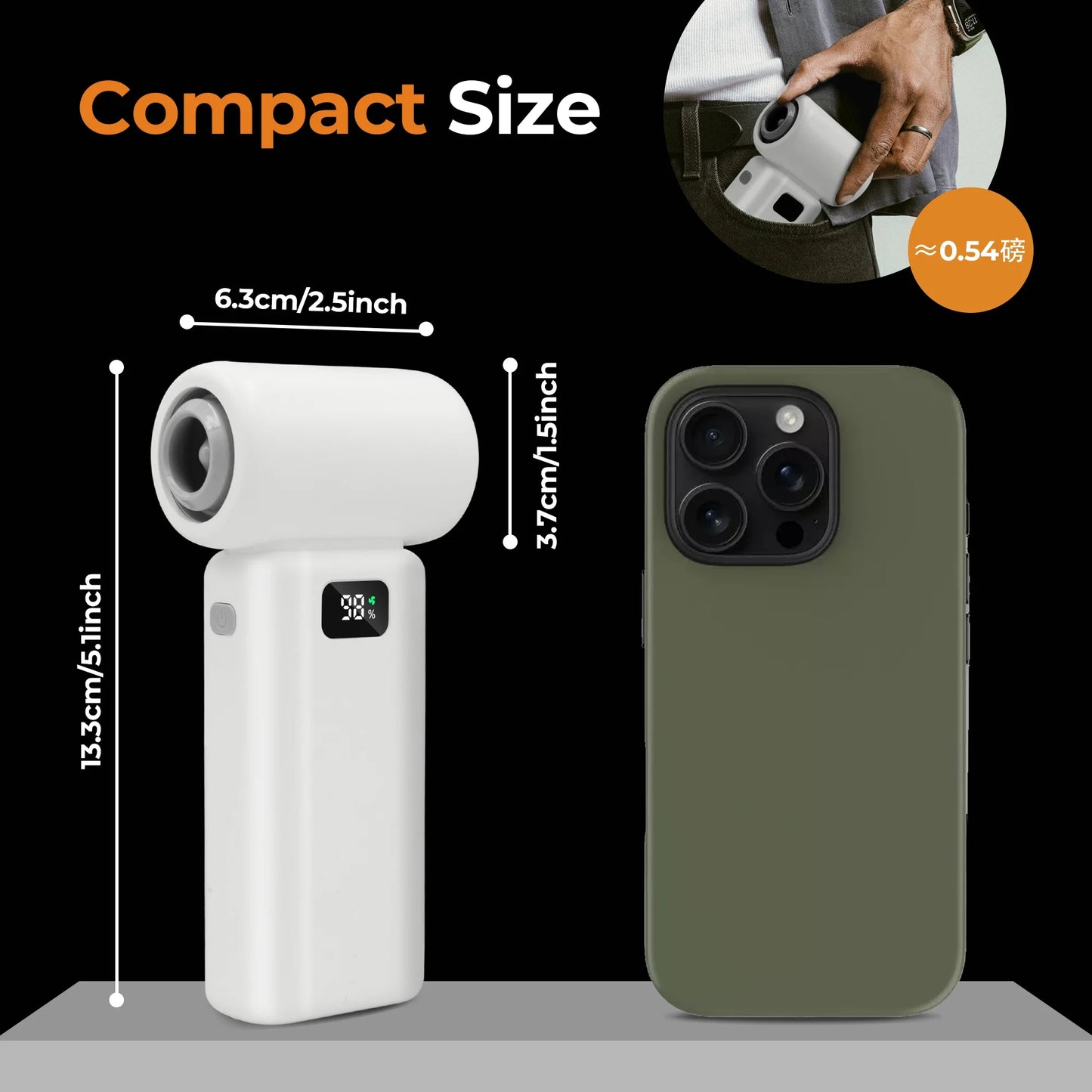 CreWear Electric Air Duster - 100,000 RPM Cordless Air Duster with 6 Adjustable Speeds, Rechargeable & Compact Dust Blower for Computer, Keyboard, Car, Outdoor & Home Use