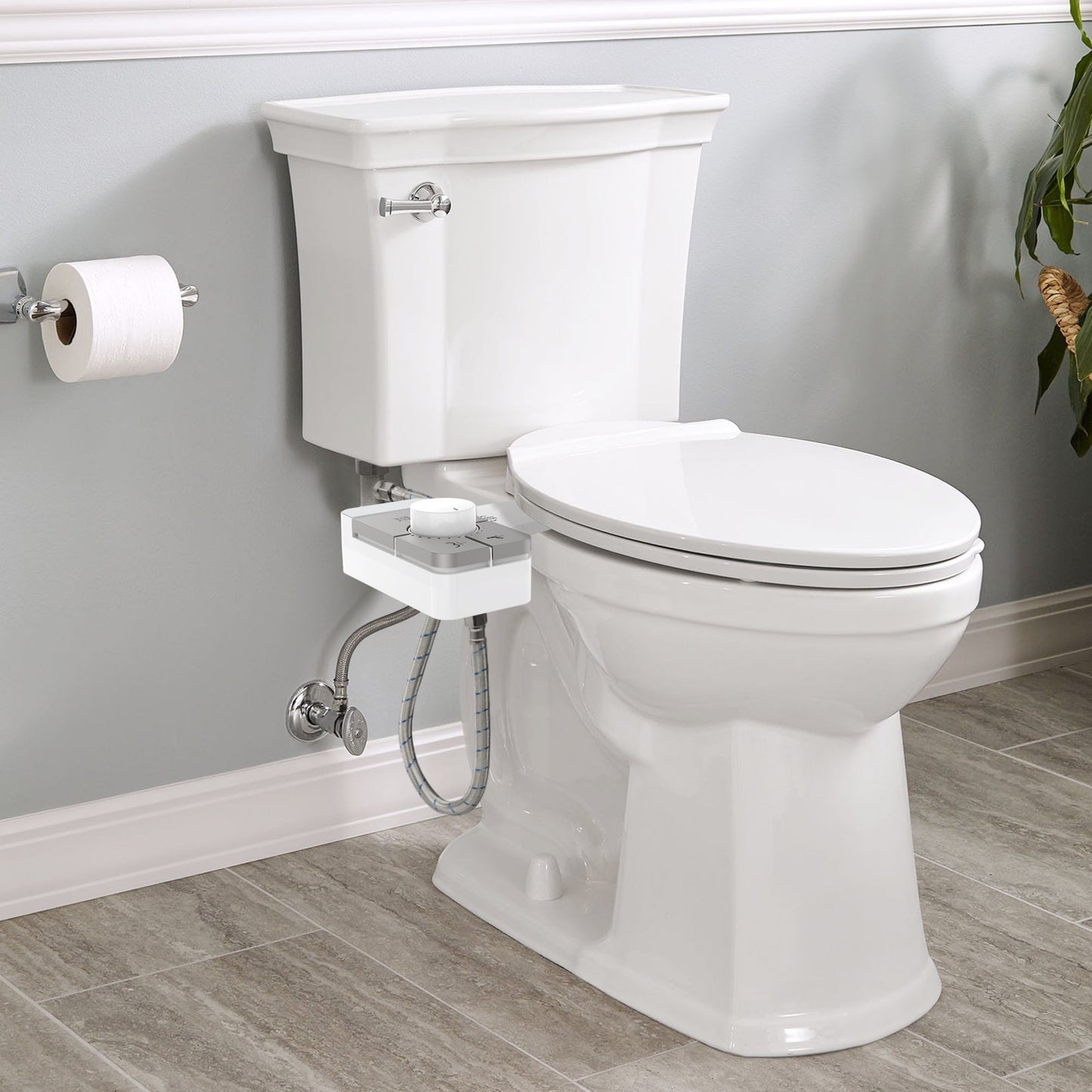 Bidet Attachment for Toilet Self Cleaning Dual Nozzles, Adjustable Water Pressure, Feminine & Rear Wash, Non-Electric Fresh Water Bidet Toilet Seat Attachment B020